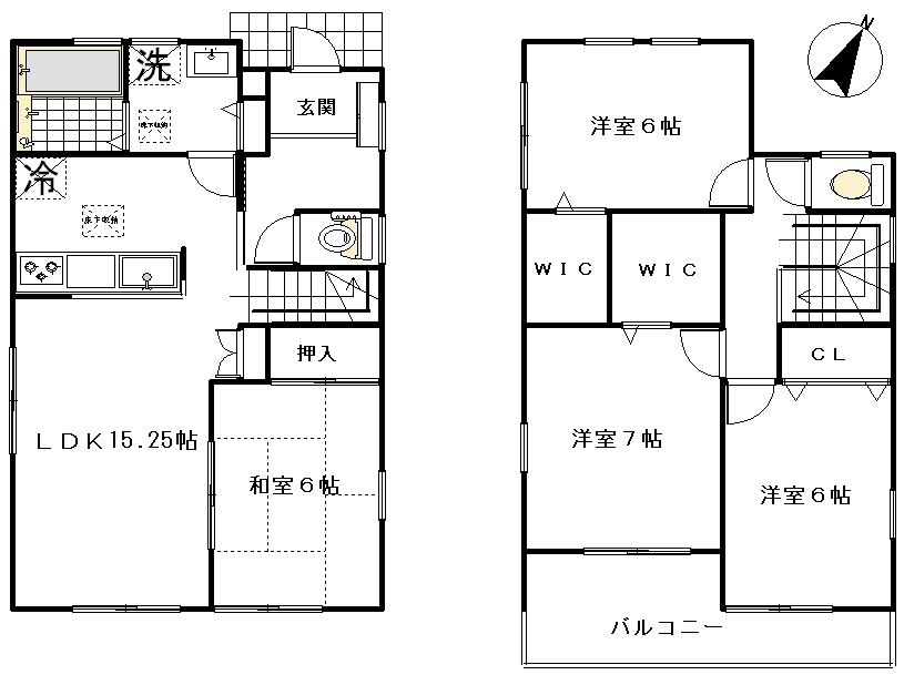 Floor plan. (1 Building), Price 17.8 million yen, 4LDK, Land area 131.6 sq m , Building area 99.57 sq m