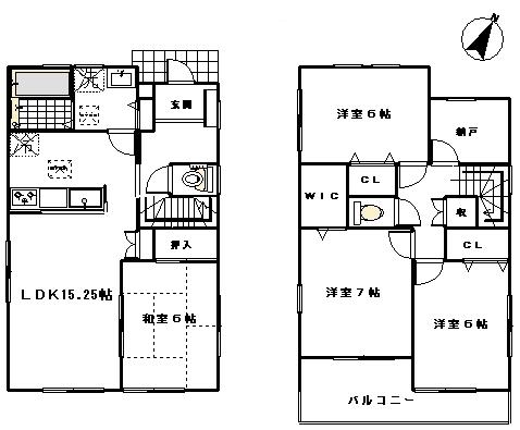 Floor plan. (3 Building), Price 19,800,000 yen, 4LDK+S, Land area 131.61 sq m , Building area 101.64 sq m