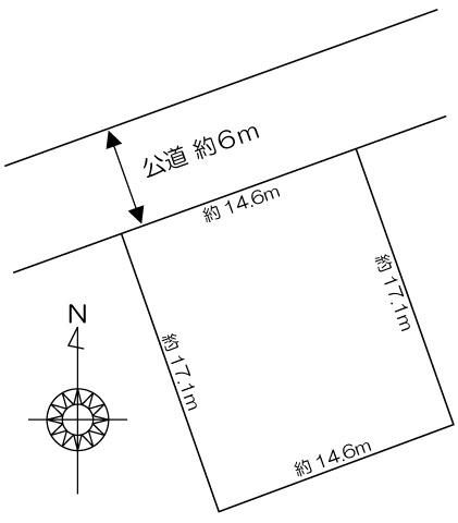 Compartment figure. Land price 15 million yen, Land area 246.26 sq m topographic map