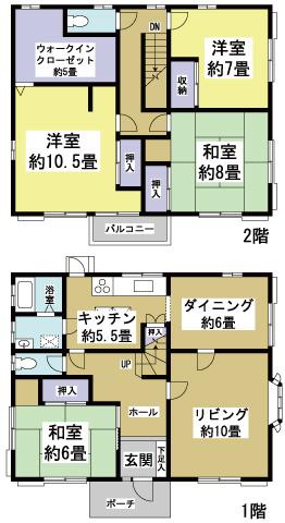 Floor plan. 20 million yen, 4LDK, Land area 224.36 sq m , Building area 136 sq m floor plan