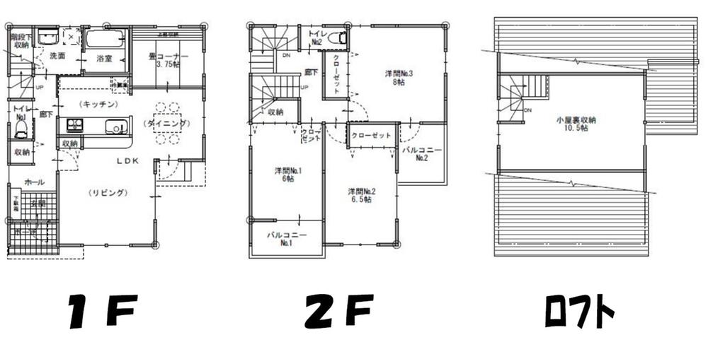Floor plan. 26,800,000 yen, 4LDK + S (storeroom), Land area 107 sq m , Building area 101.03 sq m