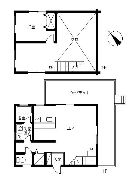 Floor plan. 6.5 million yen, 1LDK + S (storeroom), Land area 401 sq m , Building area 72.6 sq m floor plan