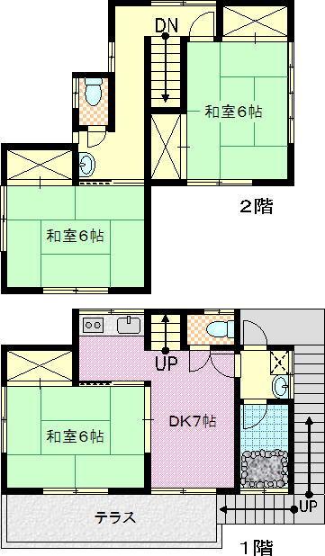 Floor plan. 3.9 million yen, 3DK, Land area 234.41 sq m , Building area 64.97 sq m