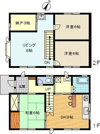 Floor plan. 6 million yen, 3LDK + S (storeroom), Land area 167.42 sq m , Building area 92.07 sq m