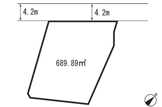 Compartment figure. Land price 17 million yen, Land area 689.89 sq m