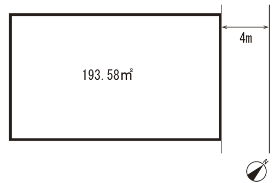 Compartment figure. Land price 18.6 million yen, Land area 193.58 sq m