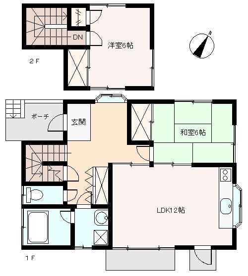 Floor plan. 5.9 million yen, 2LDK, Land area 880.29 sq m , Building area 71.21 sq m floor plan