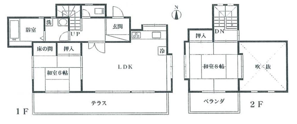 Floor plan. 12.5 million yen, 2LDK, Land area 383 sq m , Building area 78.66 sq m floor plan