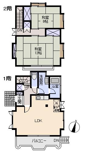 Floor plan. 4.5 million yen, 2LDK, Land area 292 sq m , Building area 87.11 sq m
