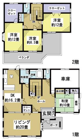 Floor plan. 31.5 million yen, 4LDK+S, Land area 337.02 sq m , Building area 251.89 sq m floor plan