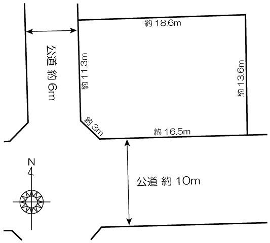 Compartment figure. Land price 14,040,000 yen, Land area 250.52 sq m