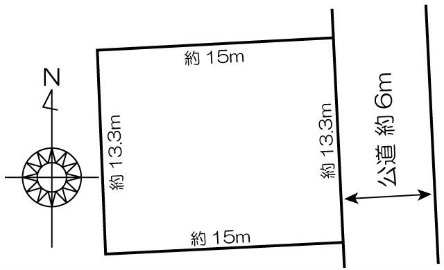 Compartment figure. Land price 11.4 million yen, Land area 199.76 sq m topographic map