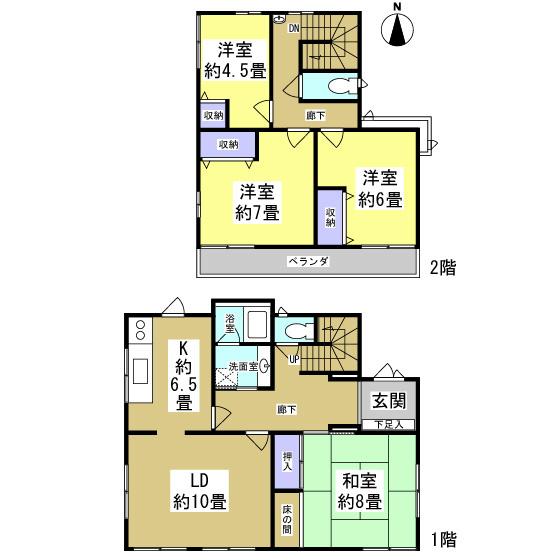 Floor plan. 12.2 million yen, 4LDK, Land area 272.47 sq m , Building area 112.88 sq m floor plan