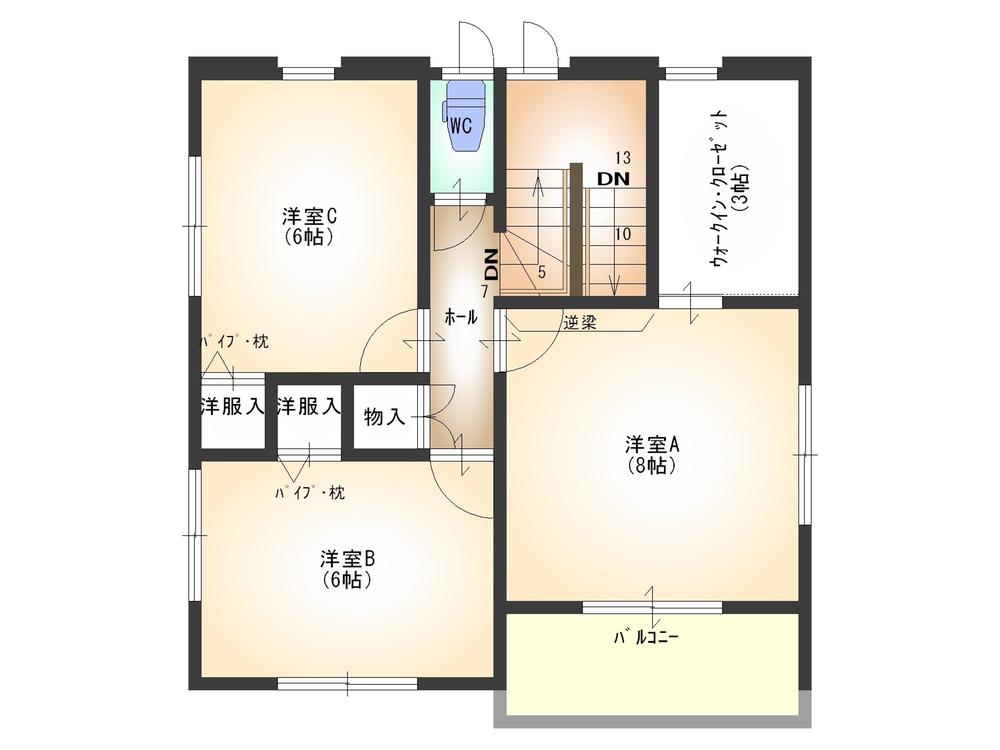 Building plan example (Perth ・ Introspection). Building plan example (19-6 No. land) Easy storage of the house second floor