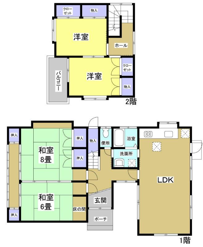 Floor plan. 6.9 million yen, 4LDK, Land area 165.28 sq m , Building area 115.33 sq m