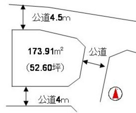Compartment figure. Land price 15.5 million yen, Land area 173.91 sq m