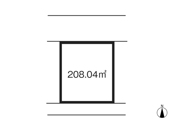 Compartment figure. Land price 14,097,000 yen, Land area 208.04 sq m