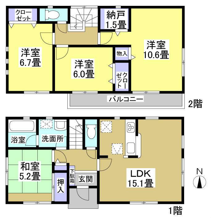 Floor plan. 22,800,000 yen, 4LDK+S, Land area 165.72 sq m , Building area 100.43 sq m floor plan