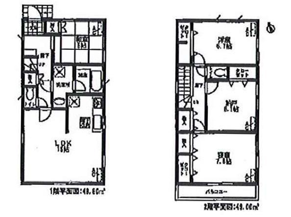 Floor plan. 23,900,000 yen, 3LDK + S (storeroom), Land area 165.9 sq m , Building area 97.6 sq m