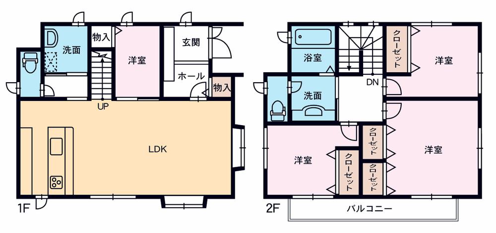 Floor plan. 21,800,000 yen, 4LDK, Land area 206.23 sq m , Building area 100.19 sq m