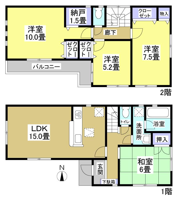 Floor plan. 22,800,000 yen, 4LDK+S, Land area 165.03 sq m , Building area 100.03 sq m floor plan