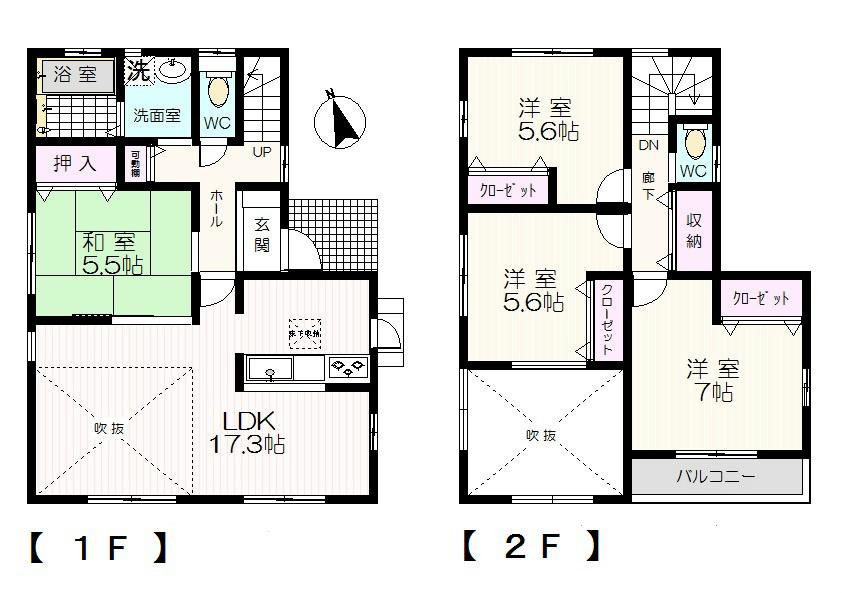 Floor plan. 31,900,000 yen, 4LDK, Land area 126.1 sq m , Building area 98.03 sq m Floor