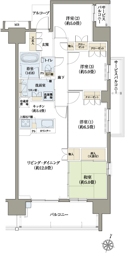 Floor: 4LDK, the area occupied: 84.1 sq m, Price: 29.9 million yen