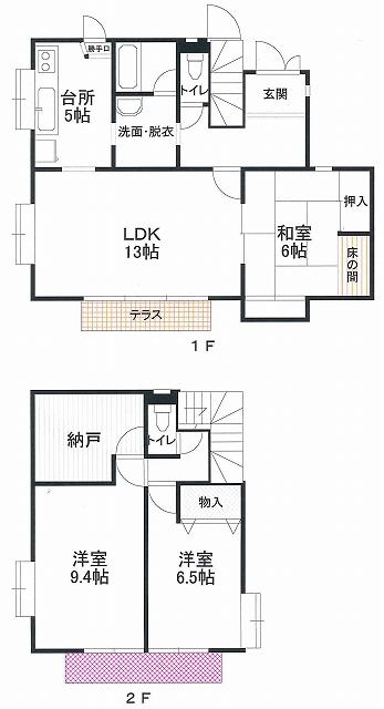 Floor plan. 19,800,000 yen, 3LDK + S (storeroom), Land area 170.47 sq m , Building area 104.05 sq m