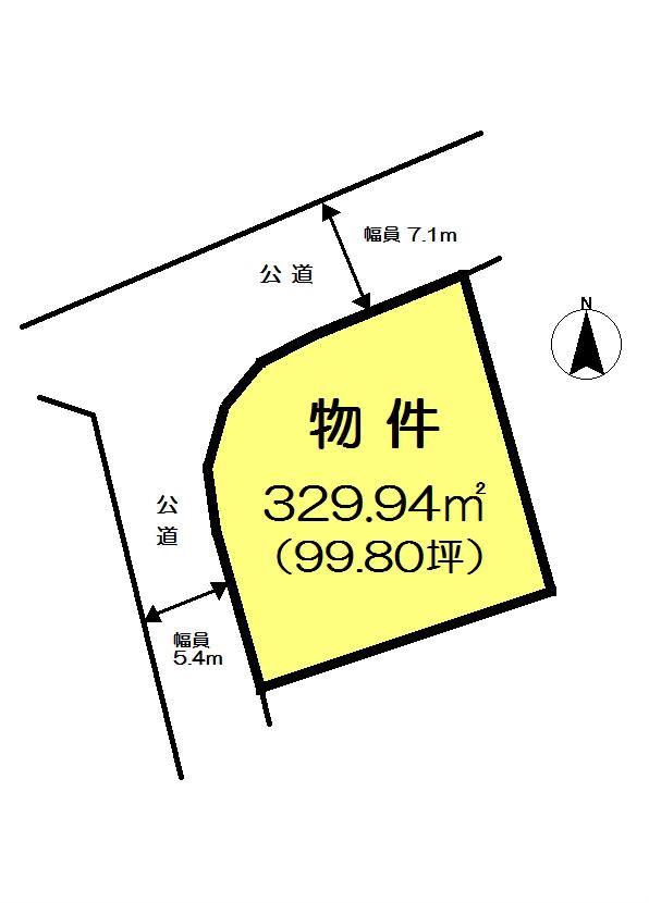 Compartment figure. Land price 29,800,000 yen, Land area 329.94 sq m compartment view