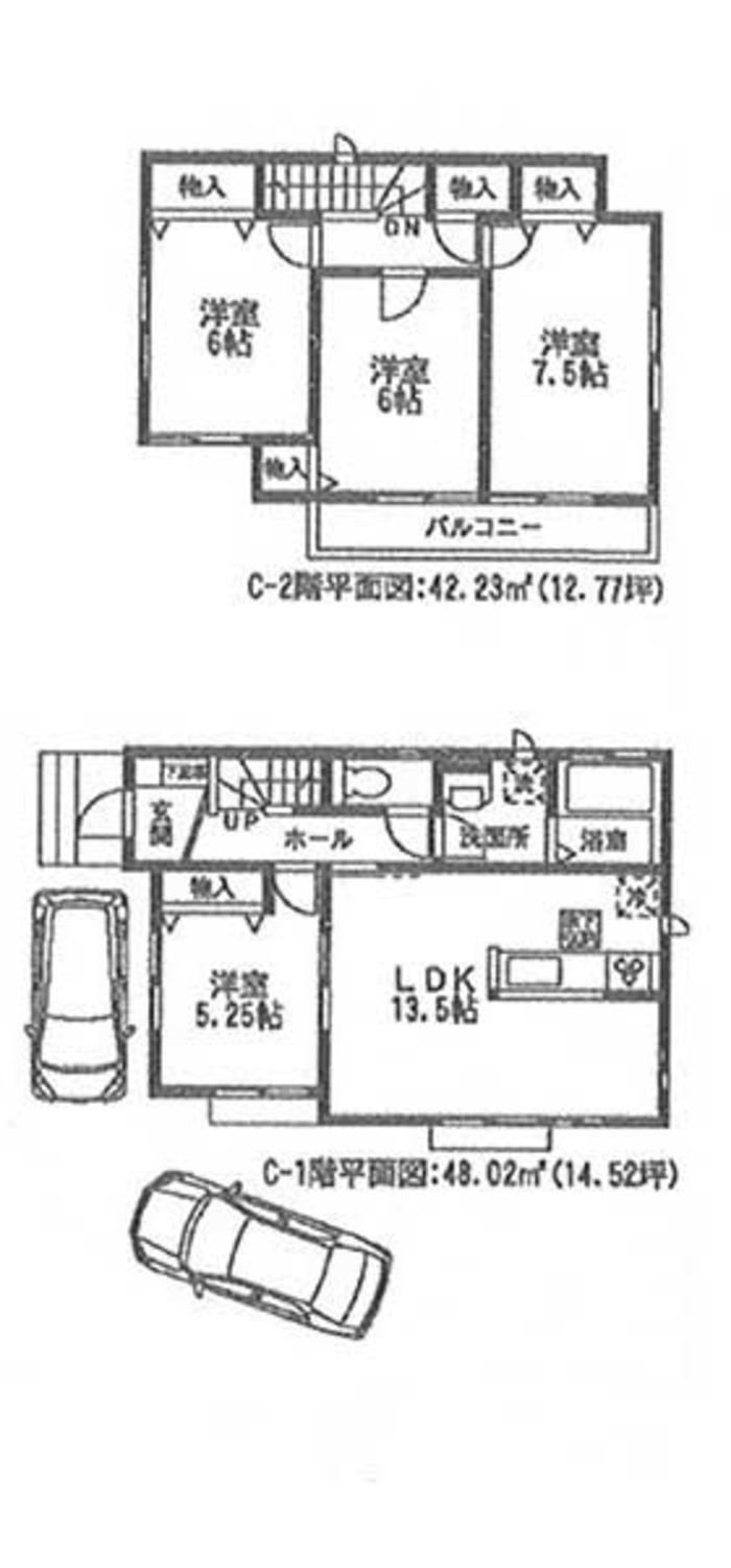 Floor plan. (C), Price 26,800,000 yen, 4LDK, Land area 114.97 sq m , Building area 90.25 sq m