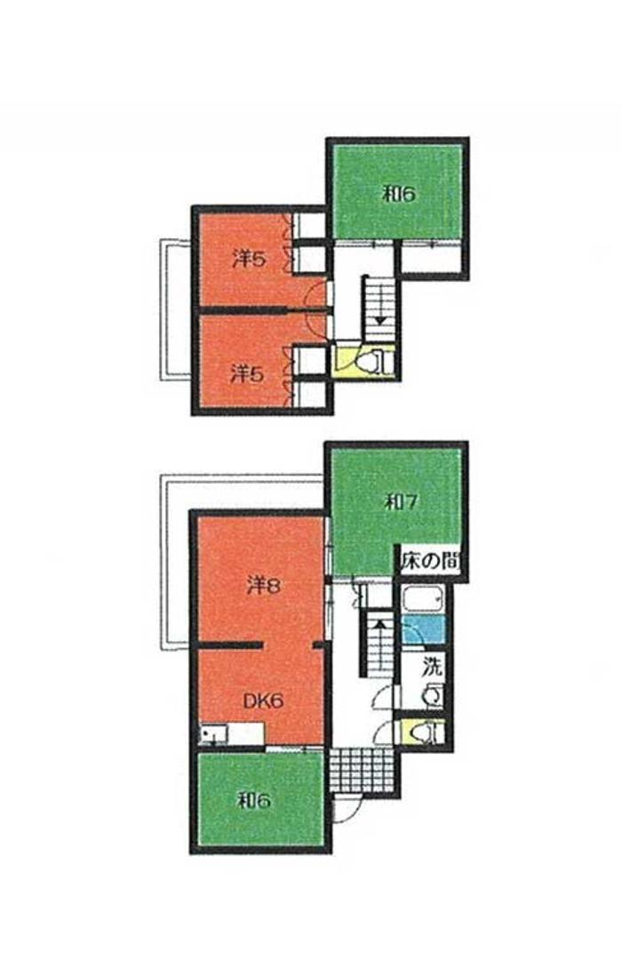 Floor plan. 11 million yen, 6DK, Land area 258.46 sq m , Building area 101.4 sq m