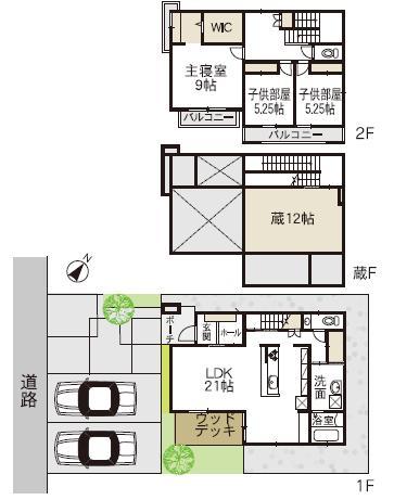 Floor plan. 45,300,000 yen, 3LDK + S (storeroom), Land area 167.06 sq m , A house with a building area of ​​116.75 sq m warehouse