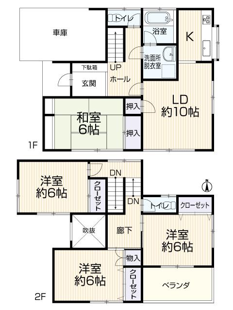Floor plan. 15.8 million yen, 4LDK, Land area 150.82 sq m , Building area 98.11 sq m