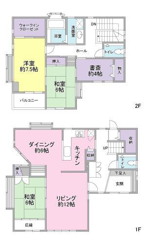 Floor plan. 37,800,000 yen, 4LDK, Land area 168.16 sq m , Building area 137.35 sq m