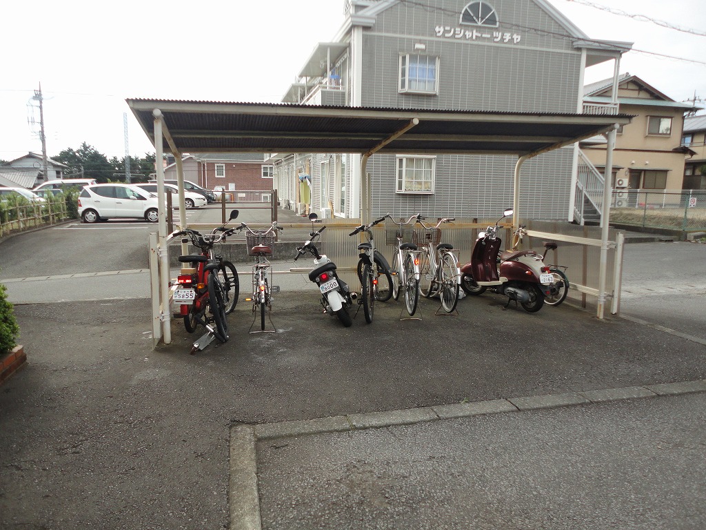 Parking lot. Bicycle-parking space