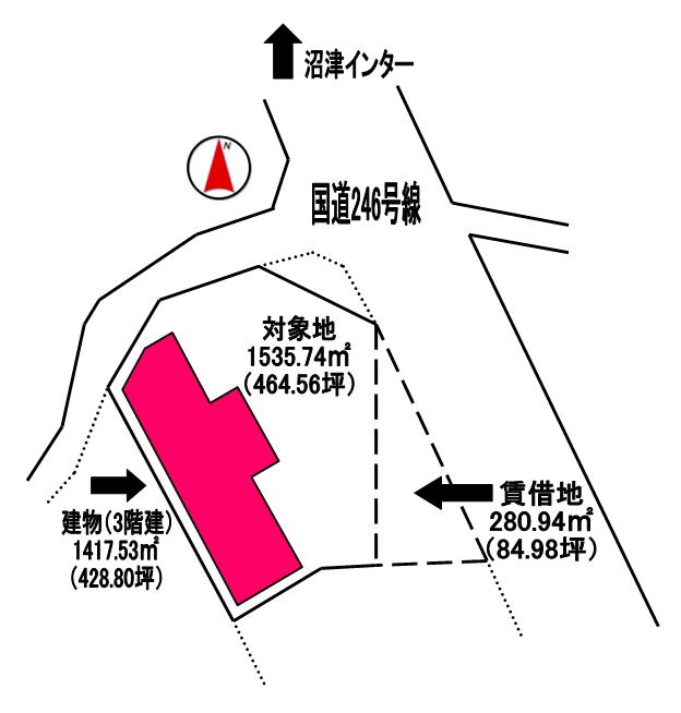 Compartment figure. Land price 100 million 53.3 million yen, Land area 1,535.74 sq m