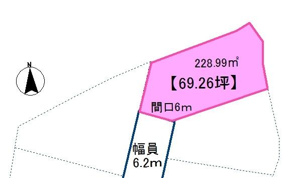 Compartment figure. Land price 17 million yen, Land area 228.99 sq m compartment view