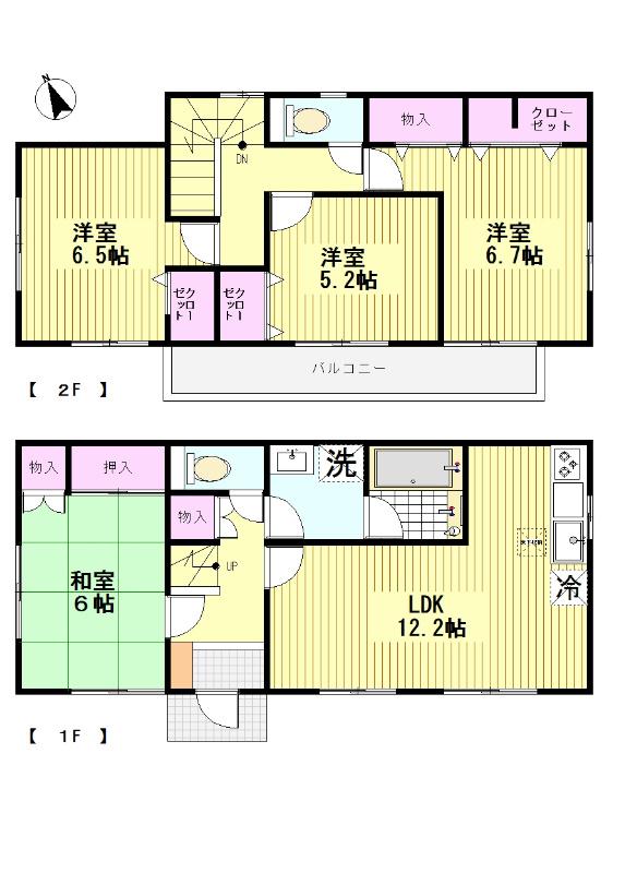 Floor plan. 18,800,000 yen, 4LDK, Land area 116.24 sq m , Building area 90.31 sq m