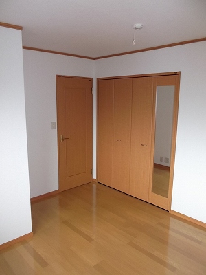 Other room space. Mirrored closet in the bedroom