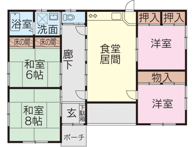 Floor plan. 22,800,000 yen, 4LDK, Land area 410.15 sq m , Building area 100.08 sq m