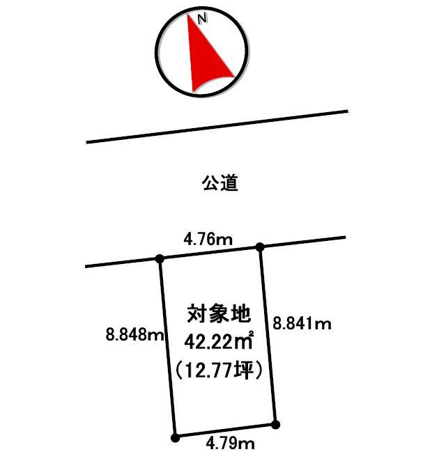 Compartment figure. Land price 3.8 million yen, Land area 42.22 sq m
