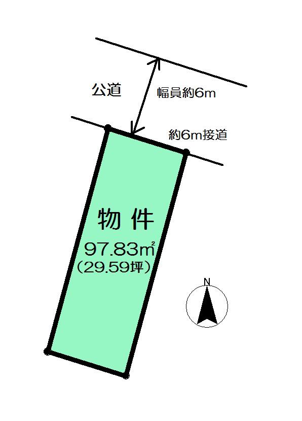 Compartment figure. Land price 15 million yen, Land area 97.83 sq m compartment view