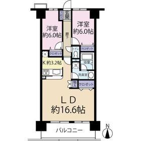 Floor plan. 2LDK, Price 15.8 million yen, Footprint 69.6 sq m , Balcony area 11.31 sq m floor plan