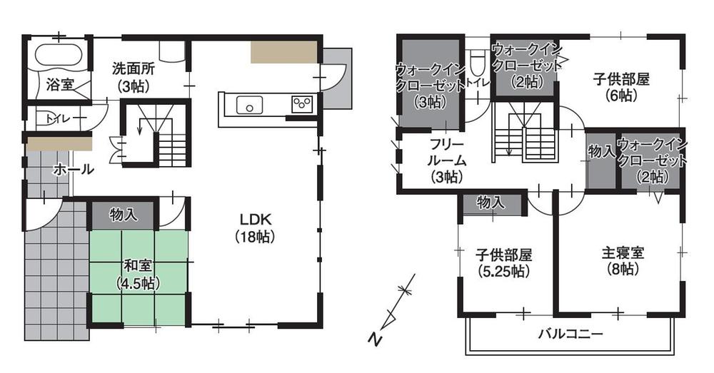 Floor plan. 45,800,000 yen, 4LDK + S (storeroom), Land area 172.48 sq m , Building area 120.9 sq m
