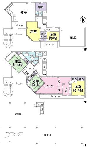 Floor plan. 54 million yen, 6LDK+S, Land area 538.39 sq m , Building area 273.39 sq m