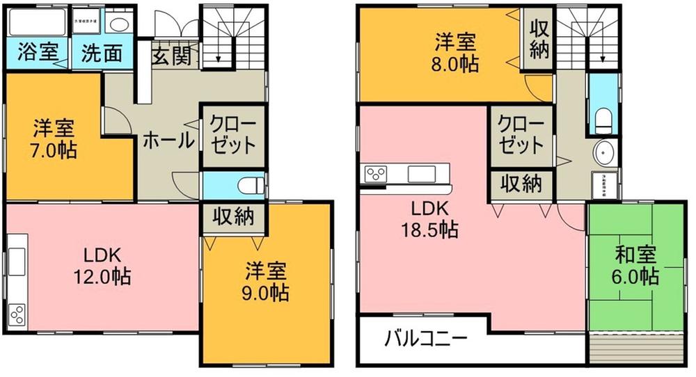 Floor plan. 26,900,000 yen, 4LDK, Land area 153.51 sq m , Building area 148.22 sq m