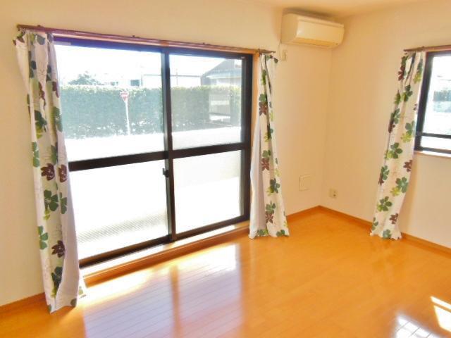 Living and room. Bright living room with large windows