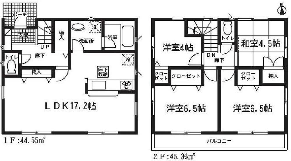 Floor plan. 21,800,000 yen, 4LDK, Land area 109.15 sq m , Building area 89.91 sq m