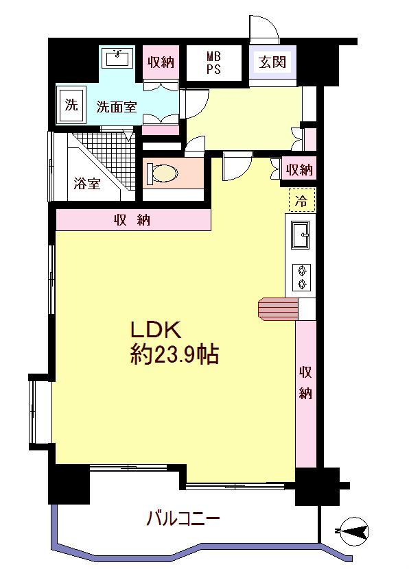 Floor plan. Price 8.5 million yen, Footprint 60 sq m , Balcony area 10.75 sq m Floor