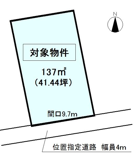 Compartment figure. Land price 13.5 million yen, Land area 137 sq m